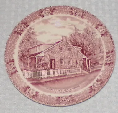 Buy Adams Eng. Red Gettysburg, Pennsylvania General Lee's Headquarters 7  Plate VGD • 10.64£