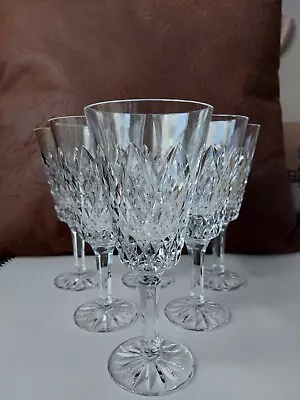 Buy 6 Large Red Wine/ Claret Glasses Tyrone Crystal  Sperrin Pattern  • 120£