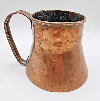 Buy Antique Copper Waisted Tankard Drinking Cup Vessel Handmade Beaten Metal • 14.99£