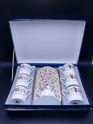 Buy Royal Worcester ROYAL GARDEN Demitasse Coffee Set For 6-With Box • 89.90£