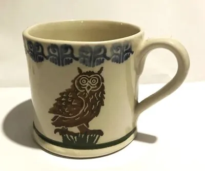 Buy Brixton Pottery Spongeware Owl Cup - Emma Bridgwater Kington Herefordshire • 10£