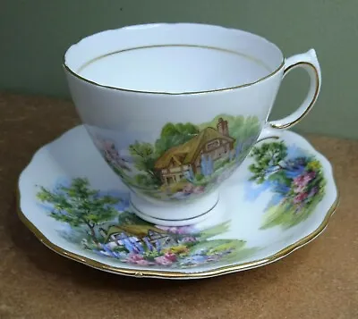 Buy Vintage, Royal Vale, 'Country Cottage' Pattern, Teacup And Saucer • 4.95£