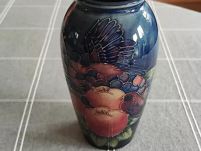 Buy Beautiful 1980's Moorcroft Ovoid Vase   Finches   By Designer Sally Tuffin • 99£