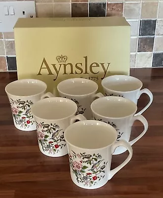 Buy Aynsley Set Of 6 Pembroke Fine Bone China Mugs • 60£
