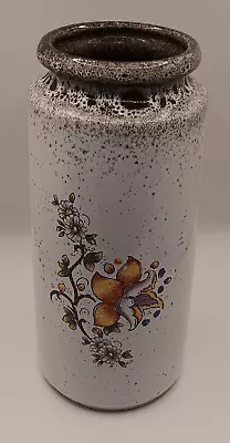 Buy Scheurich W Germany. Specled Cream Vase. Flower Motif. 22 Cm High. Undamaged. • 10.99£