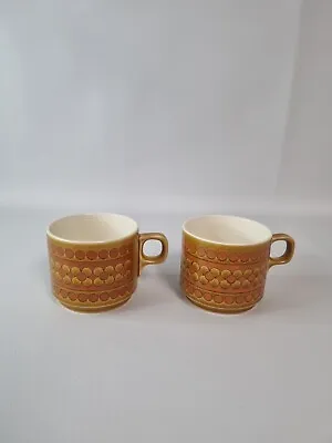 Buy Vintage Ceramic Hornsea Saffron Mugs X 2 England  • 18.90£