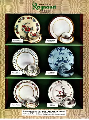 Buy 1968 Porcelaine De Raynaud Limoges Print Ad, France, China Place Settings, Print • 18.85£