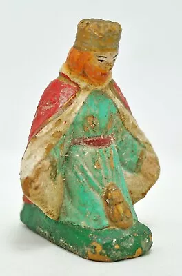 Buy Antique Terracotta European Joseph Jesus Figurine Original Old Painted Clay Stat • 49.08£