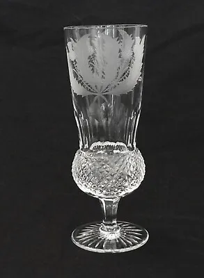 Buy Edinburgh Crystal Thistle Design Champagne Flute-- Signed • 30£