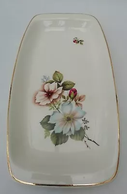 Buy Romanian Porcelain Floral Pattern Vintage Cake Or Sandwich Serving Plate • 10.99£