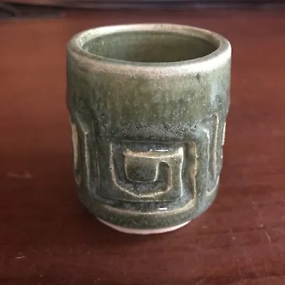 Buy Vintage Handmade Pottery 2-1/4” Tumbler, Initialed With LB ‘72 On Bottom • 19.18£
