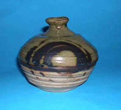 Buy Moffat Studio Pottery  Scotland - Attractive Half Glazed Bud Vase - Incised Mark • 25£