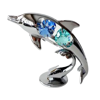 Buy Crystocraft Dolphin Crystal Ornament Swarovski Elements Gif Boxed Blue & Green  • 22.99£