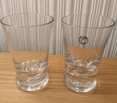 Buy 2 X Quality Heavy Glass Tumbler Drinking Glasses With Bubble Design Vgc • 9£
