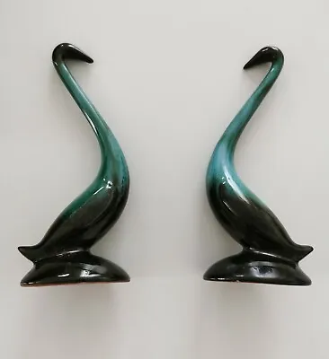 Buy Vintage Blue Mountain Pottery 6 In. Green Glazed Long Neck Bird Egret Crane Swan • 25.59£