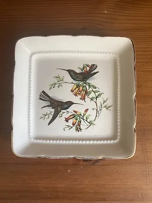 Buy Hummingbird Sandland Ware 1232 Trinket Plate Collector Bird Square Vintage • 4.50£