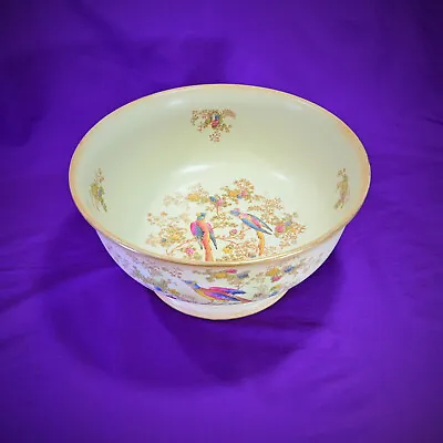 Buy Vintage Crown Ducal Ware Fruit Bowl - Formal Flowers And Birds • 6£
