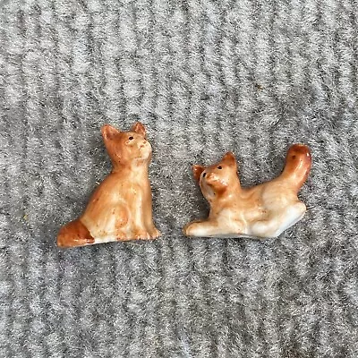 Buy Dollhouse Miniatures Cat Lot Of 2 Orange Kitten Sitting Playing Porcelain • 7.62£