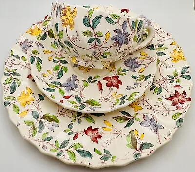 Buy Copeland Spode England Morning Glory Cup, Saucer & Plate Trio Set; Floral Chintz • 44.29£