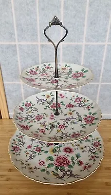 Buy Old Foley James Kent Chinese Kent Cake Stand 3 Tier Vintage • 75£