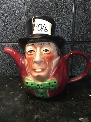 Buy Alice In Wonderland MAD HATTER TEAPOT By Tony Wood Staffordshire England • 16£