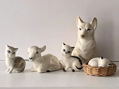 Buy 5 X Studio Szeiler Animal Figurines Including Dog Lamb & Cats • 15£