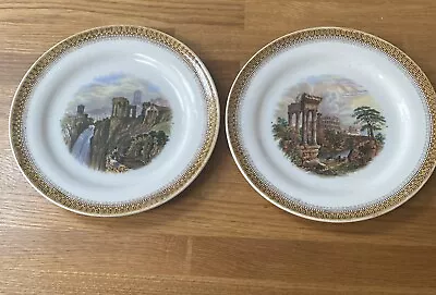 Buy Pair Antique Pratt Ware Neo Classical Italian Scenes Plates • 0.99£