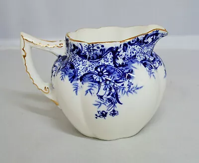 Buy Antique WILEMAN The Foley China  BLUE FERN  CREAMER In The VIOLET Shape (9122). • 35£