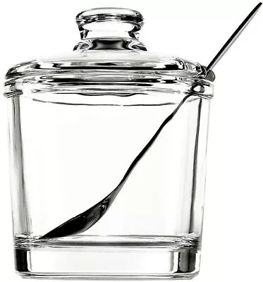 Buy 2x Sugar Jar Bowl With Lid Glass 180ml Tea Coffee Sweet Candy Canister Dispenser • 9.99£