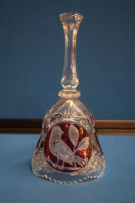 Buy Vintage HOFBAUER Byrdes Collection German Ruby Red  Crystal Bell (NOS) • 20£