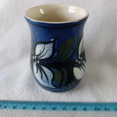 Buy Unusual Blue Glazed Alvingham Pottery Vase 1978 • 7.95£