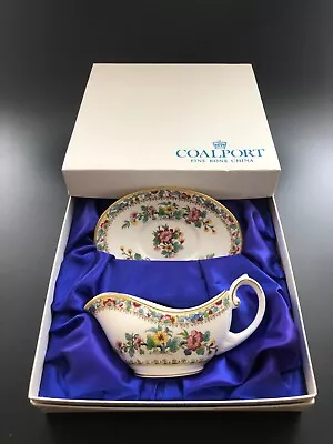 Buy Coalport   BOXED & UNUSED  Ming Rose Gravy Boat With Under-plate New Condition • 22£