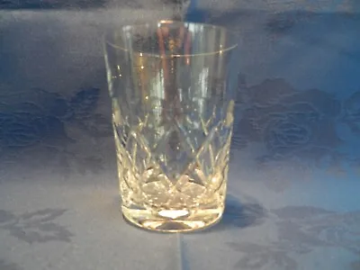 Buy Webb Corbett Crystal Tall Whiskey Whisky Glass Crisscross Below Oval Cuts Signed • 19.99£