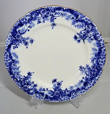 Buy Antique WILEMAN The Foley China  BLUE FERN  Side Plate; VIOLET Shape (9122) A/F • 11.50£