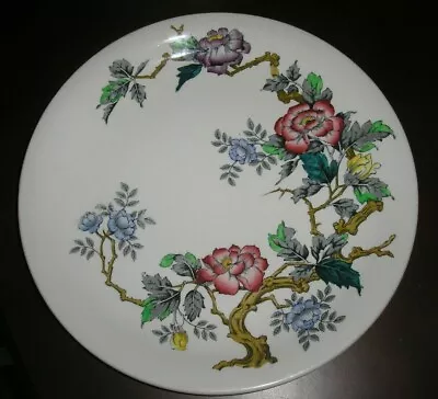 Buy Vintage England WOOD & SONS Ashbourne Floral Pattern Plate D=25cm • 7.50£
