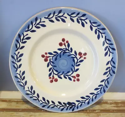 Buy Vintage Nicholas Mosse Pottery Irish Handcrafted BLUE VINE Luncheon Plate 8 1/2  • 48.19£