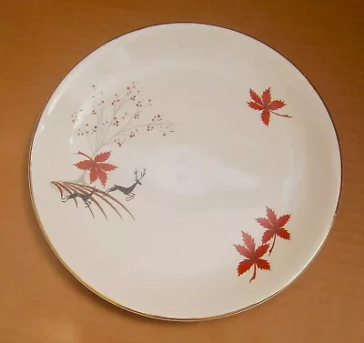 Buy V363) Vintage Alfred Meakin Art Deco Stag Deer Red Black Ceramics Serving Plate • 7.50£