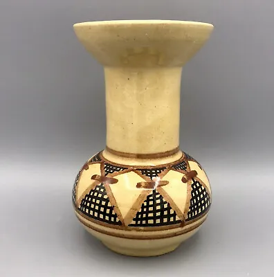 Buy Zimbabwe Handpainted Art Pottery Vase Feldspathic Rock 6” COA Label • 31.22£