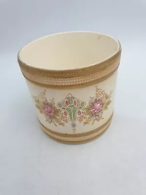 Buy Antique Crown Devon Fieldings Blush Ware Rex Pot Flower Plant Pot? Floral Gold • 14.99£