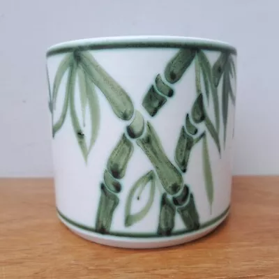 Buy Vintage Retro 80s St Michael Bamboo Poole Pottery Ceramic Planter Plant Pot 14cm • 15£
