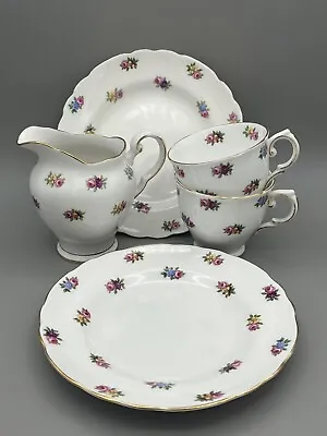 Buy Vintage Tuscan Fine Bone China Teacups, Milk Jug, Cake Plates JobLot Pink Floral • 20£