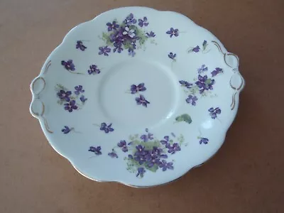 Buy Vintage Hammersley Victorian Violets Bow Handled  Cake Serving Plate • 12.99£