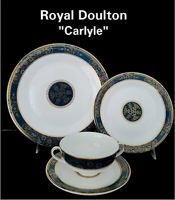 Buy Royal Doulton Carlyle 4 Piece Place Setting Dinner Salad & Bread Plate Soup Bowl • 144.07£