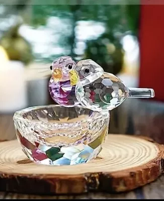 Buy Crystal Bird Figurine Collectible Art Glass Animal Ornament Table Home Decor • 15.50£