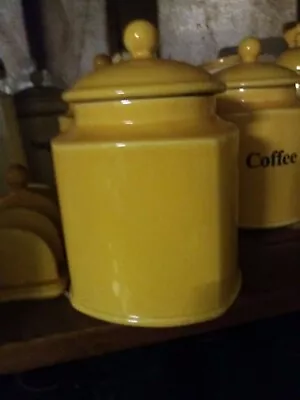 Buy Arthur Wood Yellow Storage Jar. • 6£