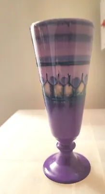 Buy Holland Flora Gouda Vase Hand Painted Purple Mid Centuary Modern Signed Pottery • 45£