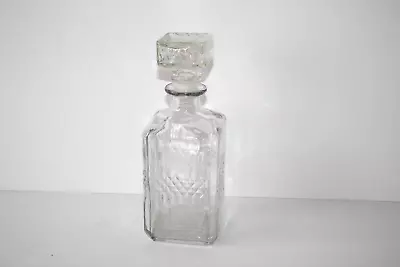Buy Square Whiskey Vintage Small Crystal Glass Decanter • 13.50£