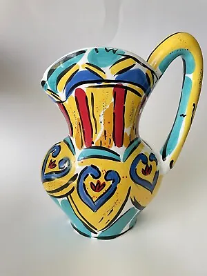 Buy Kathryn Young Vase By Ganze Hand Painted Whimsical Pattern With Flat Back • 21.10£
