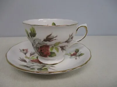 Buy VINTAGE ROYAL VALE RIDGWAY POTTERIES 8220 TEA CUP & SAUCER With ROSE • 11.58£