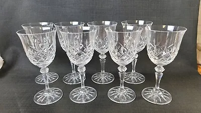 Buy Galway Crystal Longford Water Goblet Wine Glass Set Of 8 • 94.83£